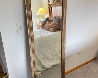 Gold floor mirror, 64"H x 22"W,  was $150, NOW $99