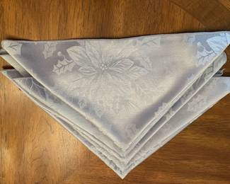 Set of 4 satin poinsettia napkins,  was $7, NOW $4