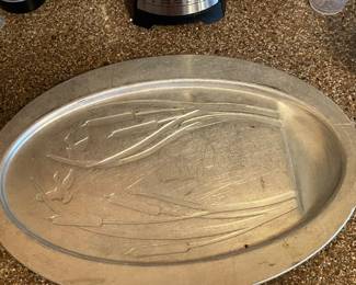 Silver meat tray,  was $8, NOW $6