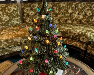 Vintage light up ceramic tree