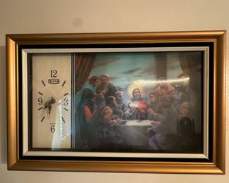 Vintage last supper 3D Hologram Eleco clock
