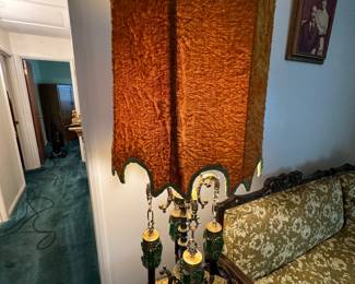 Pair of ornate table lamps from the ‘70’s. Really must see in person to appreciate.