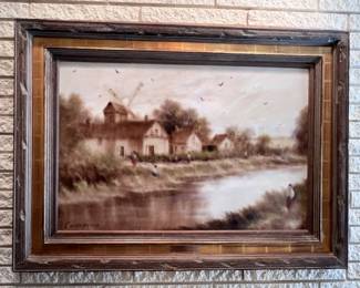 From the President Dwight Eisenhower Estate Collection-George Cameraro ‘Holland Landscape’..