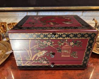 Richard Yip ‘Oriental Accent’ Gold Bamboo Brass Colored Flatware/Cutlery and Case..