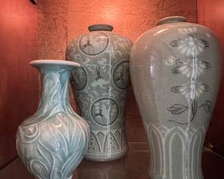 Celadon Vases