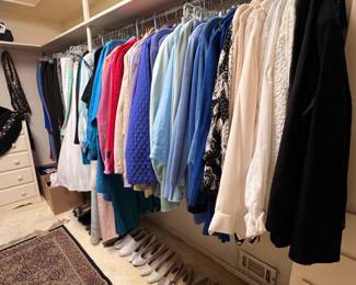 ~Women’s Clothing: A lovely woman’s closet full of a great finds and everyday staples.. Just in time for Winter- a GORGEOUS Vintage Full Length Sable Coat from Neiman Marcus! Other great Items with names like Diane Von Furstenberg, Rose Taft, Neiman Marcus, Halston, Johnny Was, St John Couture, Bob Mackie, Albert Nipon, Liz Claiborne, Philippe Marques, Mita, Basler, Eileen Fisher, Karen Scott, San Remo, Jennifer Roberts, Jack Bryan, Chico’s, Draper’s & Damon’s, Gump’s, Toula, Doncaster, Pendleton to Coldwater Creek.. (Size 16/18ish or L/XL).. Shoes from Stuart Weitzman, Cole Haan, Evan Picone to Keds.. (Size 11ish).. Some really great brand names to add to your own wardrobe!