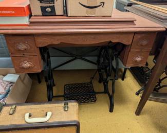 Antique foot peddle sewing machine 