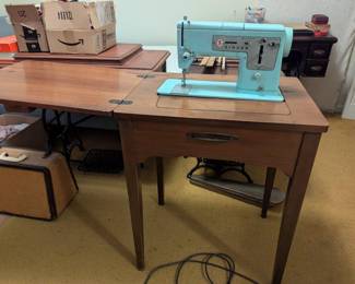 Sewing machine in cabinet 