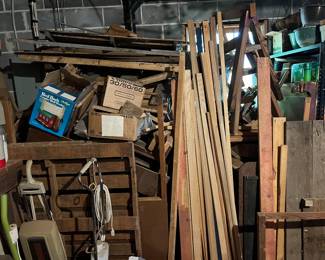Lots of misc. wood pieces and lots of it. 