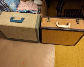 Sewing machines in cases