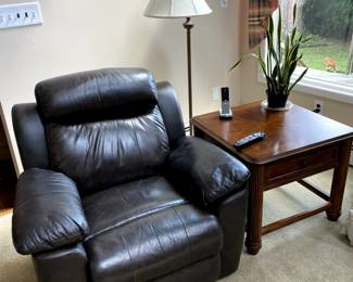 Leather recliner chair 