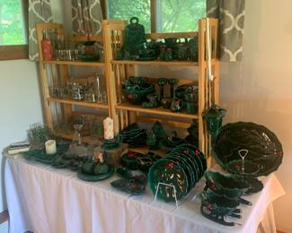 Living Room 
Lefton Christmas/Holly dishes