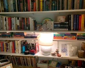 Primary Bedroom 
Books, Pottery lamp