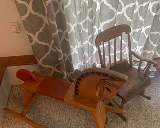 Living Room 
Rocking horse, antique child’s rocking chair