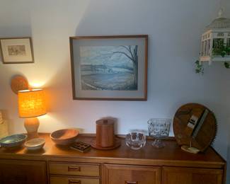 Dining Room 
Pottery, Orrefors crystal bowl