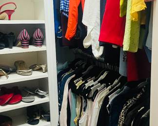 Ladies clothing, sizes, L and XL, 10-14, shoes size 9