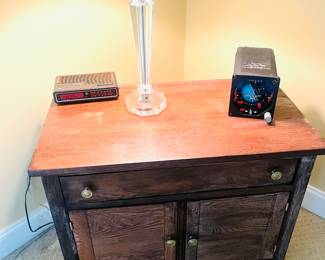Vintage oak end table 