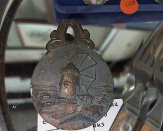 NTIQUE BRONZE GREEN GREEK MYKONO PAPER WEIGHT