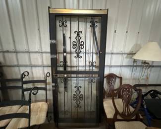 WROUGHT IRON DECORATIVE OUTSIDE DOOR
