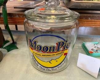 MOONPIE BRAND GLASS JAR