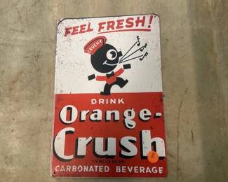 ORANGE CRUSH DRINK SIGN