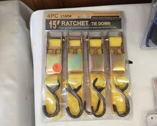 PACK OF 4 RATCHET TIE DOWNS