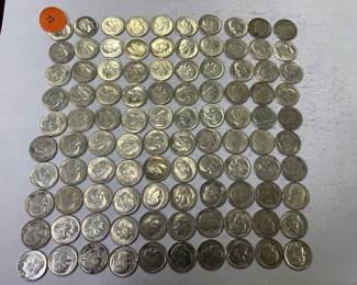 100 SILVER ROOSEVELT DIMES