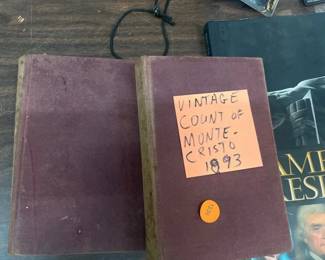 2 VINTAGE 1893 COUNT OF MONTE CRISTO BOOKS