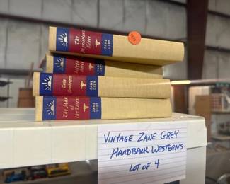 4 ZANE GREY HARDCOVER WESTERN BOOKS
