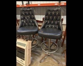 TWO SWIVEL BARSTOOL CHAIRS