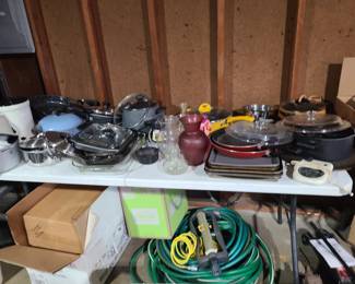 Variety of household goods both indoor and outdoor, jacks