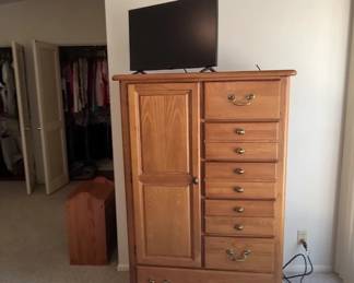 Bassett Country French armoire chest, original paperwork from purchase, two nightstands available, priced separate.