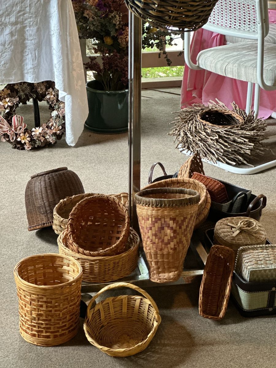 Some of the many baskets.