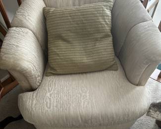 One of two accent chairs