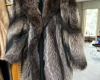 One of three fur jackets.