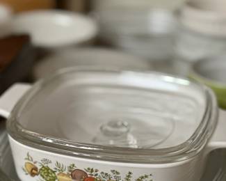 corning ware including French white and Cornflower blue