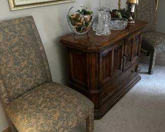 Buffet and one of the 6 parsons chairs