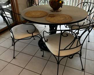 Glass top and 4 chairs