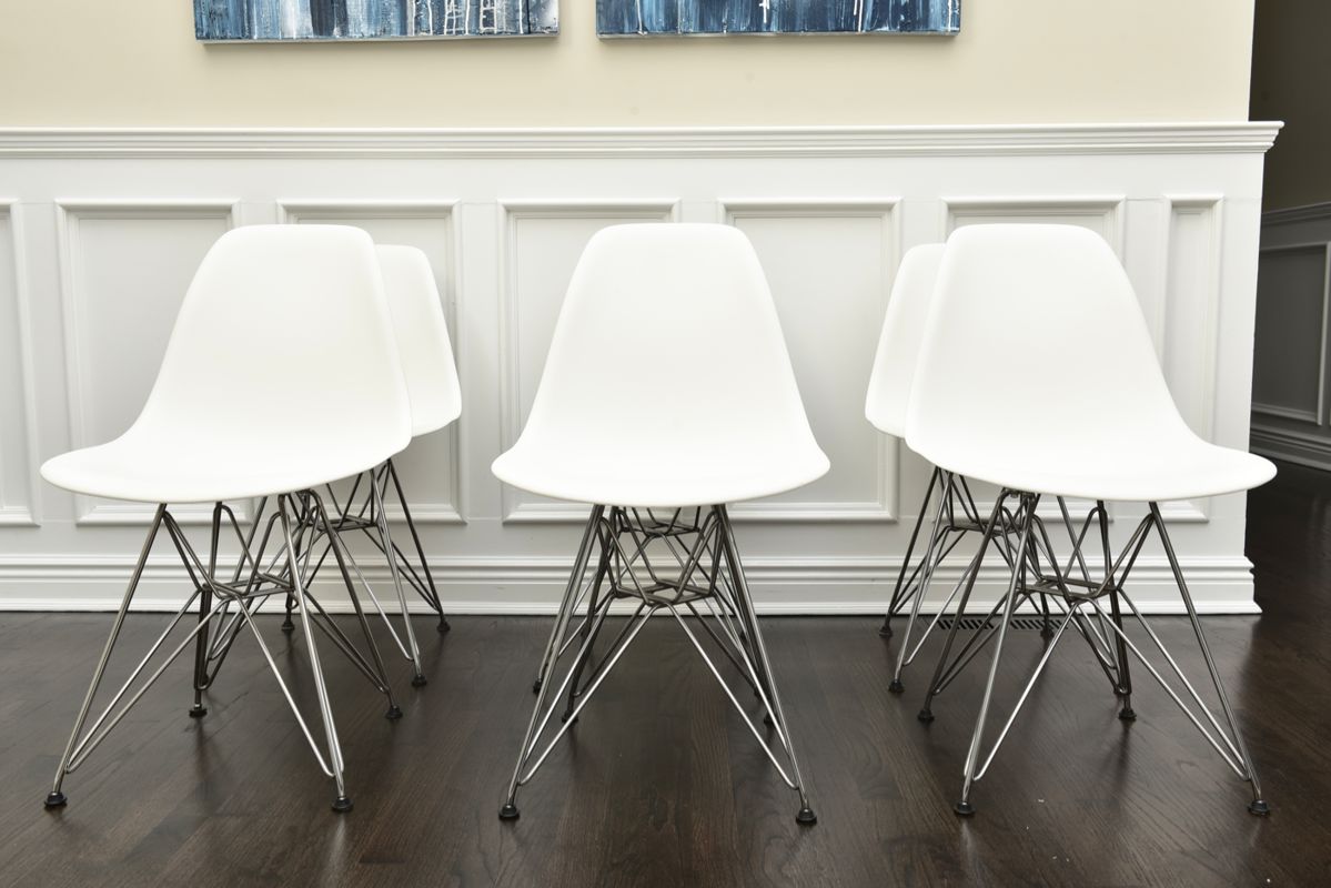 Herman Miller Eames Molded Plastic Side Chairs With COA