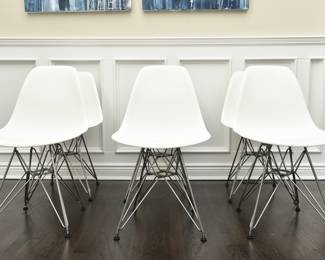 Herman Miller Eames Molded Plastic Side Chairs With COA