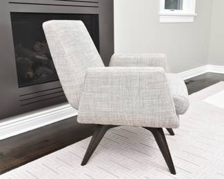 Apropos Marshall Swivel Accent Chair Custom Upholstered With Kravet Vibrato Fabric  RETAIL $2,375
