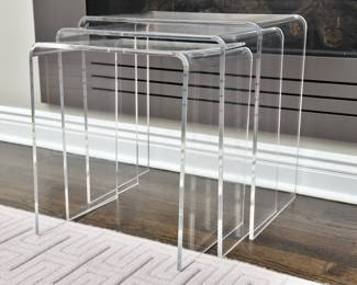 Pottery Barn Acrylic Nesting Tables