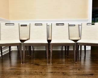 Set Of Eight Usona Elpis Dining Chairs From Accento Designed By Werther Toffoloni (RETAIL $10,400)