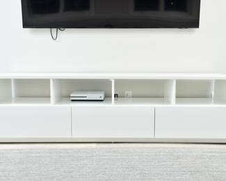 CB2 White High Gloss Media Console (RETAIL $1,554)