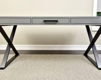 Custom Double X Desk With X Frame Iron Base (RETAIL $2,990)