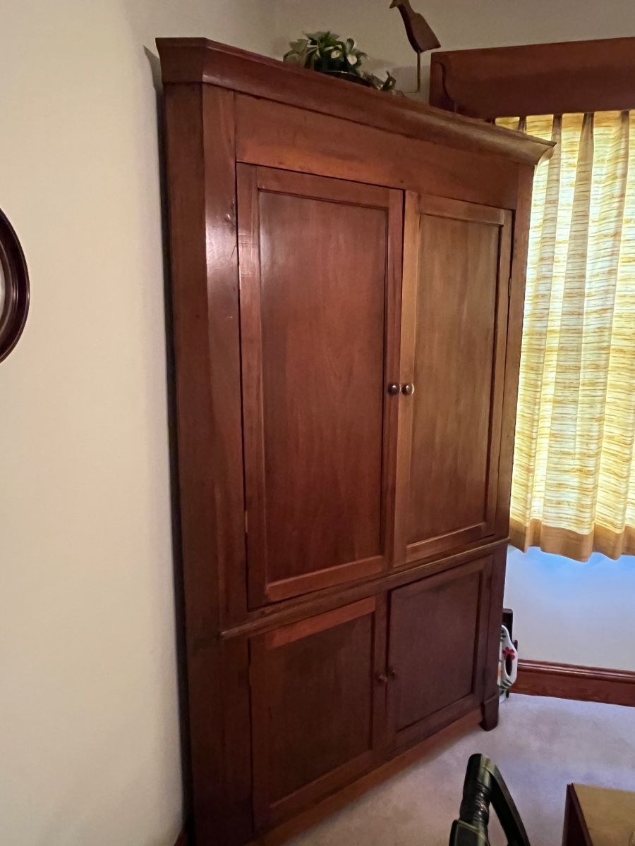 Primitive corner cabinet 