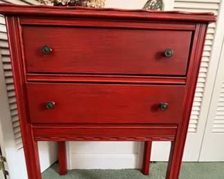 Red side table 
