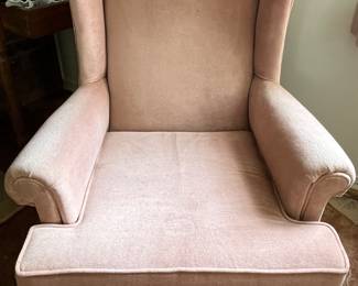 Rose colored wingback chairs - set of two 