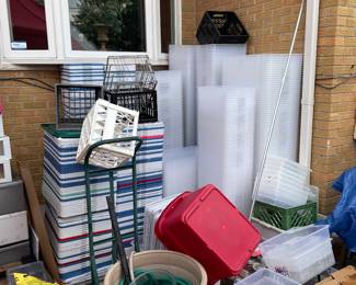 SO MANY PLASTIC BINS