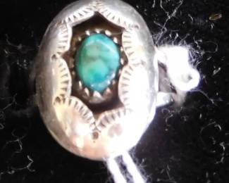 signed Begay sterling turquoise ring
